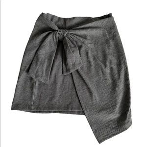 Plaid Front Tie Skirt